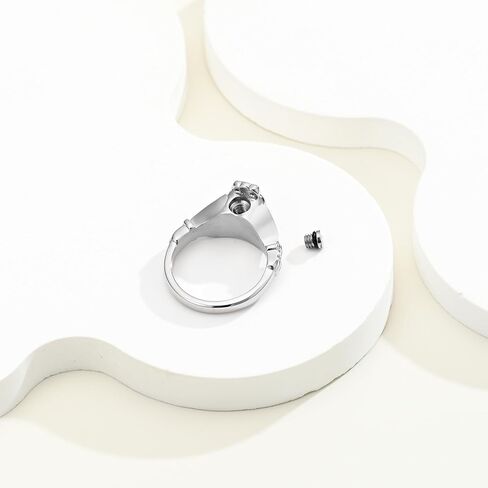 Heart Urn Rings for Ashes for Women Crown Promise Cremation Ring Hold Loved Ones Ashes Keepsake Memorial Jewelry Cremation Jewelry Ashes Locket Holding Love in Hand in Saudi Arabia