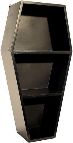 VampireFreaks Deluxe Goth Coffin Shelf, Black, 20 inches Tall in Saudi Arabia