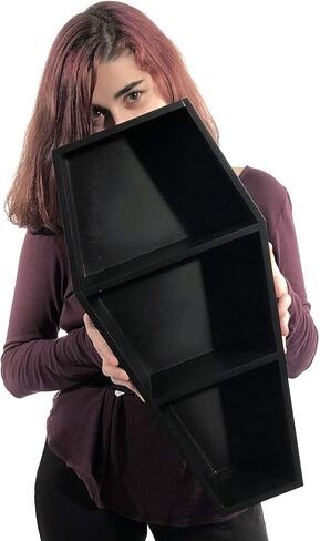 VampireFreaks Deluxe Goth Coffin Shelf, Black, 20 inches Tall in Saudi Arabia