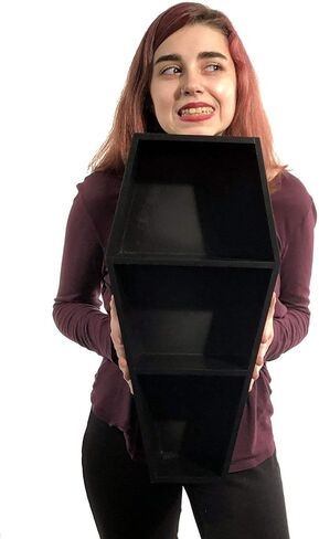 VampireFreaks Deluxe Goth Coffin Shelf, Black, 20 inches Tall in Saudi Arabia