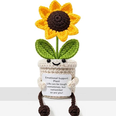 Emotional Support Plush Plant Crochet Sunflower Get Well Gifts for Women Mothers Day Mom Gifts for Mom from Daughter Son in Kuwait