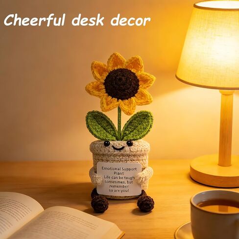 Emotional Support Plush Plant Crochet Sunflower Get Well Gifts for Women Mothers Day Mom Gifts for Mom from Daughter Son in Kuwait