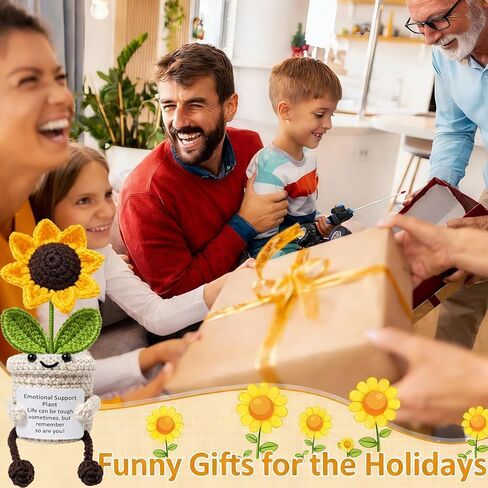 Emotional Support Plush Plant Crochet Sunflower Get Well Gifts for Women Mothers Day Mom Gifts for Mom from Daughter Son in Kuwait
