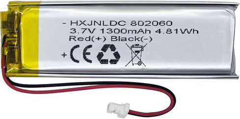 DC 3.7v 1300mAh 802060 Rechargeable Polymer Lithium Battery for Sena 50R，50R-01,50R-01D Motorcycles Bluetooth Headset Battery Replacement in Saudi Arabia