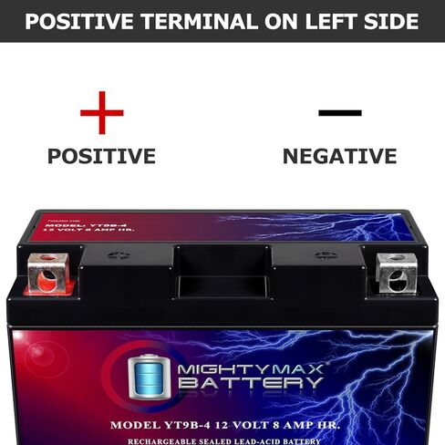 Mighty Max Battery YT9B-4 12V, 8Ah, AGM, Replacement Battery Compatible with GS GT9B-4 in Saudi Arabia