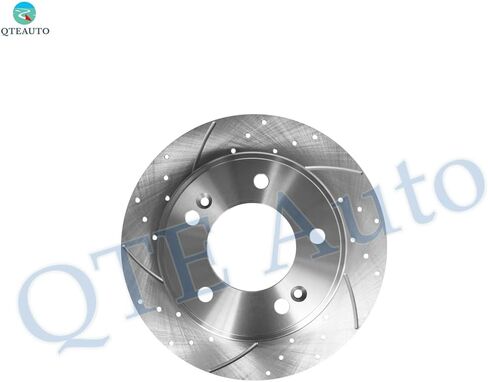 PM Auto Rear 262mm Drilled Slotted Brake Disc Rotors Compatible With 2014-2016 KIA Forte Koup in Saudi Arabia