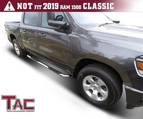 TAC Side Steps Compatible with 2019-2026 RAM 1500 Crew Cab (Exclude 2019-2024 RAM 1500 Classic) Truck Pickup 3" Stainless Steel Side Nerf Bars Step Rails Running Boards Off Road Accessories 2Pcs in Saudi Arabia