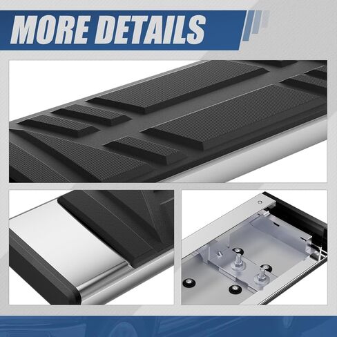 Auto Dynasty Running Boards Compatible with 2014-2023 Jeep Cherokee, Stainless Steel Side Step Rail Nerf Bars, 6.5" x 69" Step Bars, Polished Chrome in Saudi Arabia