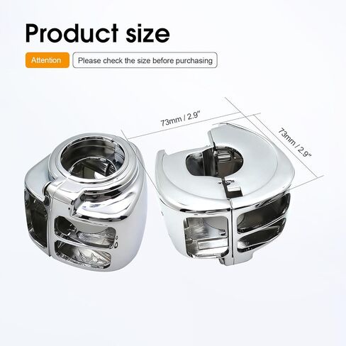 Silver Switch Housings Cover Compatible with Harley Davidson Dyna Sportsters Softail V-Rod Touring 2009-2013 in Saudi Arabia