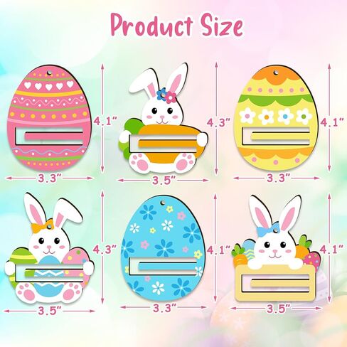 Easter Money Holder Cards Set of 6 Easter Eggs Bunnies Money Holder Cards for Easter Basket Tag Gift Card Money Gifts Easter Decor Ideas in Kuwait