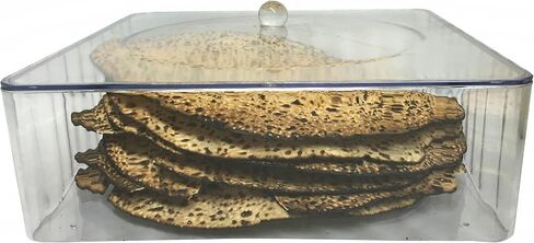 Square Lucite Matzah Box, Large, 12" L in Saudi Arabia