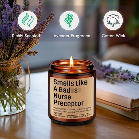 GSPY Candle, Nurse Preceptor Gifts, Preceptor Gifts Nursing - Clinical Instructor Appreciation Ideas for Women - Funny Birthday, Nurses Week, Thank You Presents for Nursing Instructor, Teacher, Mentor in Saudi Arabia