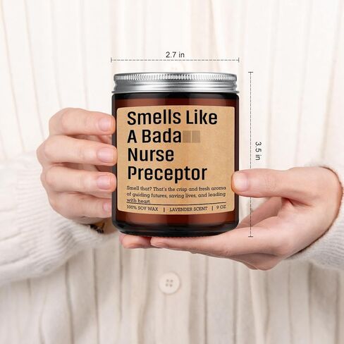 GSPY Candle, Nurse Preceptor Gifts, Preceptor Gifts Nursing - Clinical Instructor Appreciation Ideas for Women - Funny Birthday, Nurses Week, Thank You Presents for Nursing Instructor, Teacher, Mentor in Saudi Arabia
