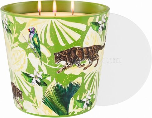 Verbena & Fig Leaf Scented Candle, 30oz Large 3 Wick Soy Candle, 100+ Hours Long Burning, Spa-Quality Aromatherapy for Home & Bathroom, Non-Toxic Luxury Candle Gifts for Housewarming in Kuwait