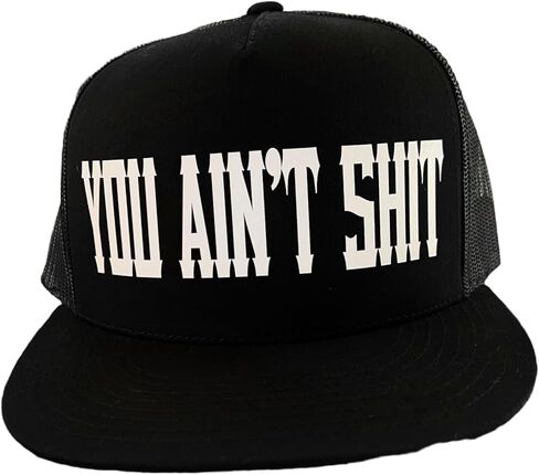 The Drive Clothing "You Ain't Shit Hat for Men & Women | Funny Offensive Fitted Baseball Cap | Structured Streetwear Hat | Bold Statement Urban Casual Headwear | Black in Kuwait