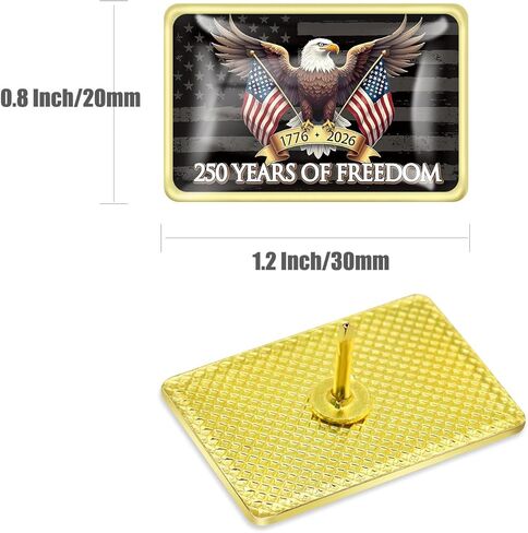 10/20/50/100PCS 250 Years of Freedom American Flag pin, 250th Anniversary USA Patriotic Brooches Accessories For Backpack Hat Bag Jacket Coat Travel Gifts in Saudi Arabia