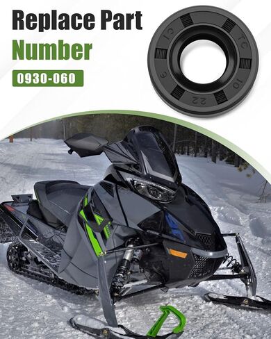 0930-060 Oil Seal (10 X 22 X 6-mm) Fit for Arctic Cat Snowmobile， High Quality Black in Kuwait