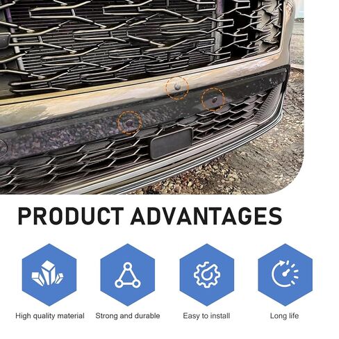 8 PCS License Plate Hole Plugs, Car Bumper Plugs, License Plate Hole Cover Clip Fixed Fastening Buckle, Universal for Most Car (Black) in Kuwait