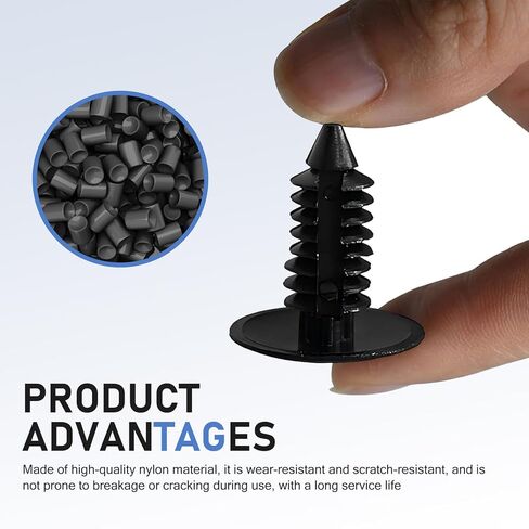 8 PCS License Plate Hole Plugs, Car Bumper Plugs, License Plate Hole Cover Clip Fixed Fastening Buckle, Universal for Most Car (Black) in Kuwait