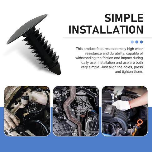 8 PCS License Plate Hole Plugs, Car Bumper Plugs, License Plate Hole Cover Clip Fixed Fastening Buckle, Universal for Most Car (Black) in Kuwait