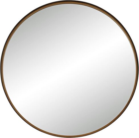 Uttermost Andi Black and Gold 34" Round Wall Mirror in Saudi Arabia