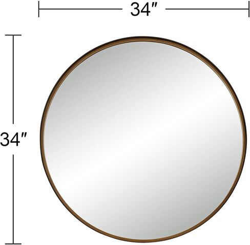 Uttermost Andi Black and Gold 34" Round Wall Mirror in Saudi Arabia