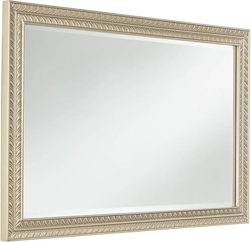 Noble Park Shaina Rectangular Vanity Decorative Wall Mirror Modern Champagne Gold Wood Frame 24" Wide for Bathroom Bedroom Living Home House Office Entryway in Saudi Arabia