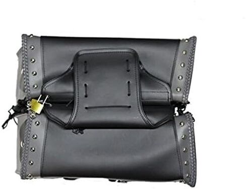 Dream Apparel EXCELSIOR INT Unisex Waterproof UV Protected Large Quick Detach Universal Fit PVC Leather Saddle Bags Motorcycles/Touring Backpack-Black in Saudi Arabia