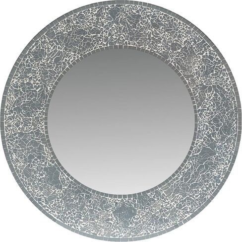 Mosaic Mirror, Wall Art Décor – Handcrafted Decorative Wall Mirror, Orange and Golden Yellow Mosaic, for Hallway, Bedroom, Bathroom, Living Room in Saudi Arabia