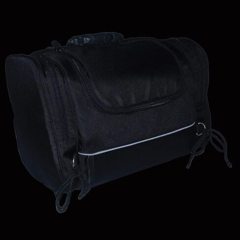 Milwaukee Performance SH684 Medium Black Textile Motorcycle Sissy Bar Bag with Reflective Piping in Kuwait