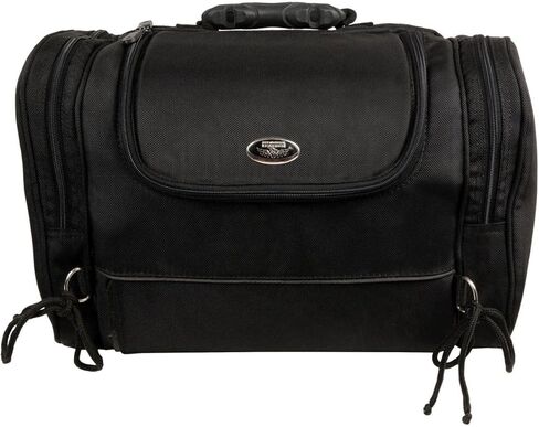 Milwaukee Performance SH684 Medium Black Textile Motorcycle Sissy Bar Bag with Reflective Piping in Kuwait