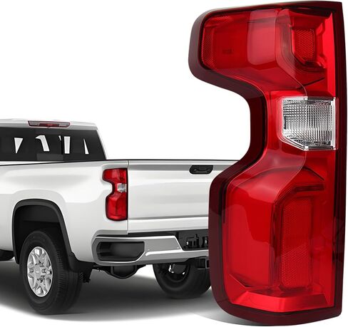 مصباح LED خلفي متوافق مع 2019-2025 Chevy Silverado 1500 المصابيح الخلفية LED الخلفية اليسرى للسائق الجانب الخلفي مصباح إشارة الفرامل مع لمبة وحزام 84678149 GM2800311 (نموذج Led المصنع المناسب فقط) in Kuwait