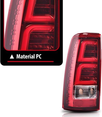 DOTCOM LED Tail Lights Assembly w/light Bar,Fit Chevy Silverado 1500 2500 & HD 99-02/Silverado 3500 01-03,Fit Sierra 1500 2500 & HD 99-06/Sierra 3500 01-06 Rear Brake Lamps,Red Lens Luces Traseras in Saudi Arabia