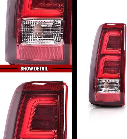 DOTCOM LED Tail Lights Assembly w/light Bar,Fit Chevy Silverado 1500 2500 & HD 99-02/Silverado 3500 01-03,Fit Sierra 1500 2500 & HD 99-06/Sierra 3500 01-06 Rear Brake Lamps,Red Lens Luces Traseras in Saudi Arabia