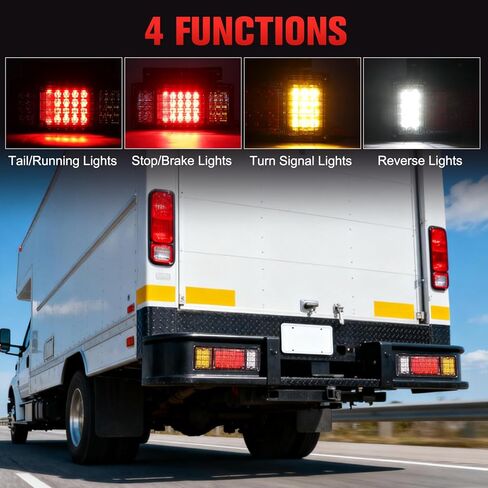 مجموعة مصابيح خلفية للمقطورة 40 LED، أضواء تشغيل عكسية لإشارة الانعطاف، مصباح خلفي للمقطورة LED للشاحنة لقارب RV UTV Camper Van (قطعتان) in Kuwait
