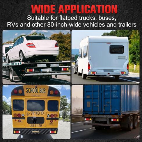 مجموعة مصابيح خلفية للمقطورة 40 LED، أضواء تشغيل عكسية لإشارة الانعطاف، مصباح خلفي للمقطورة LED للشاحنة لقارب RV UTV Camper Van (قطعتان) in Kuwait