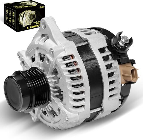 Oktiger Upgraded Alternator for Ford F150 2015-2020 2.7L, F150 2019-2020 3.3L, F150 2017-2020 3.5L, V6 12V 215Amp Clockwise 6-Groove Decoupler Pulley, OE FL3Z-10346-B 44005N in Saudi Arabia