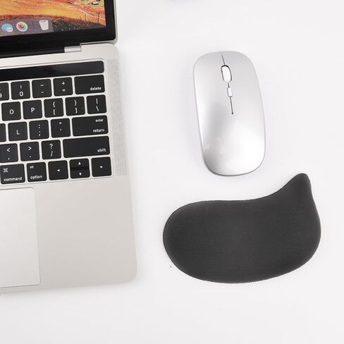 Ergonomic Mouse Wrist Rest Pad, Small Gel Mouse Keyboard Support Cushion Non-Slip Base, for Easy Typing and Wrist Pain Relief Office Computer, Laptop, PC Gaming (Black) in Saudi Arabia