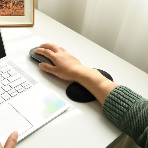 Ergonomic Mouse Wrist Rest Pad, Small Gel Mouse Keyboard Support Cushion Non-Slip Base, for Easy Typing and Wrist Pain Relief Office Computer, Laptop, PC Gaming (Black) in Saudi Arabia