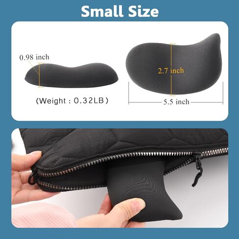 Ergonomic Mouse Wrist Rest Pad, Small Gel Mouse Keyboard Support Cushion Non-Slip Base, for Easy Typing and Wrist Pain Relief Office Computer, Laptop, PC Gaming (Black) in Saudi Arabia