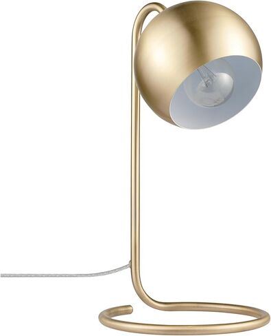 GLOBE Electric 61000058 18" Desk Lamp, Matte Brass Finish, Metal Shade, Adjustable Pivot Joint, Rotary Switch, Modern Lighting for Bedroom or Office, Timeless, Lights for Home, E26 Base in Saudi Arabia