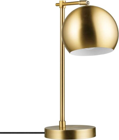 GLOBE Electric 61000058 18" Desk Lamp, Matte Brass Finish, Metal Shade, Adjustable Pivot Joint, Rotary Switch, Modern Lighting for Bedroom or Office, Timeless, Lights for Home, E26 Base in Saudi Arabia