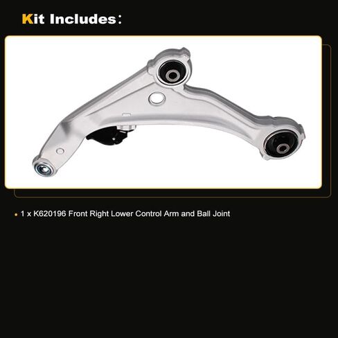 ASAPE Front Right Lower Control Arm and Ball Joint - Compatible with for Nissan Altima 2007 2008 2009 2010 2011 2012 2013 - Suspension Replacement Part OE K620196 in Saudi Arabia