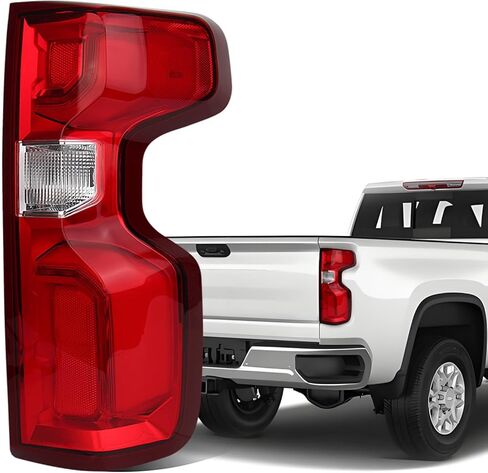 مصباح LED خلفي متوافق مع 2019-2025 Chevy Silverado 1500 المصابيح الخلفية LED الخلفية اليسرى للسائق الجانب الخلفي مصباح إشارة الفرامل مع لمبة وحزام 84678149 GM2800311 (نموذج Led المصنع المناسب فقط) in Kuwait