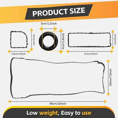 VS50878R 56051800 Valve Cover Gasket fit for 2013-2018 Ford Focus Escape 2.0L Edge Fusion Mustang Taurus Lincoln Mkz 2.0L 2.3L Gas Turbo in Kuwait