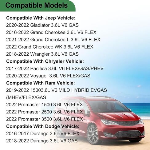 حشية غطاء الصمام VC1184G مناسبة لكرايسلر باسيفيكا 2017-2022 دودج دورانجو جيب جلاديتور/جراند شيروكي/رانجلر رام 1500 بروماستر 1500 2500 3.6L V6 مطحونة بشكل طبيعي # VS50919 in Kuwait