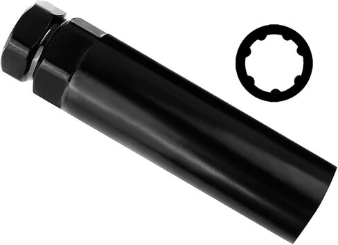 1 PC Large 6 Spline Lug Nut Socket, Splined Locking Lug Nut Key Socket, Auto Wheel Lock Removal Tool, Fit for 21 mm (13/16 Inch) & 22 mm (7/8 Inch) Hex Socket Wrench (Black) in Kuwait
