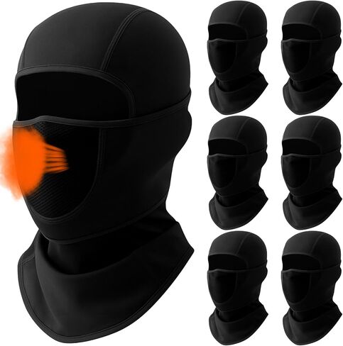 6 Pcs Balaclava Face Ski Mask with Movable Design for Men Women Fleece Winter Face Covering for Cold Weather Skiing Outdoor Work in Kuwait