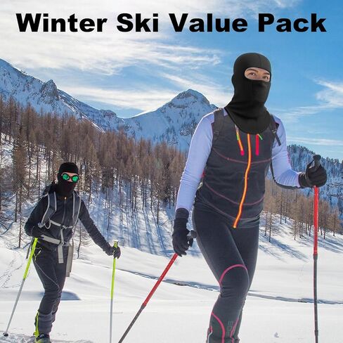 6 Pcs Balaclava Face Ski Mask with Movable Design for Men Women Fleece Winter Face Covering for Cold Weather Skiing Outdoor Work in Kuwait