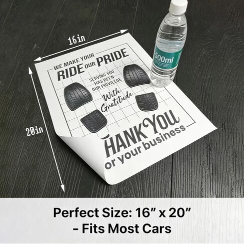 100 قطعة من سجادات أرضية السيارة الورقية للاستعمال مرة واحدة مقاس 16 × 20 بوصة لتفصيل السيارات وإصلاحها وغسلها - حماية داخلية للمركبة باللون الأبيض in Kuwait